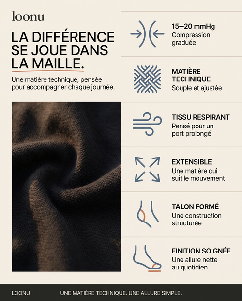 Chaussettes Hautes à maintien gradué LOONU